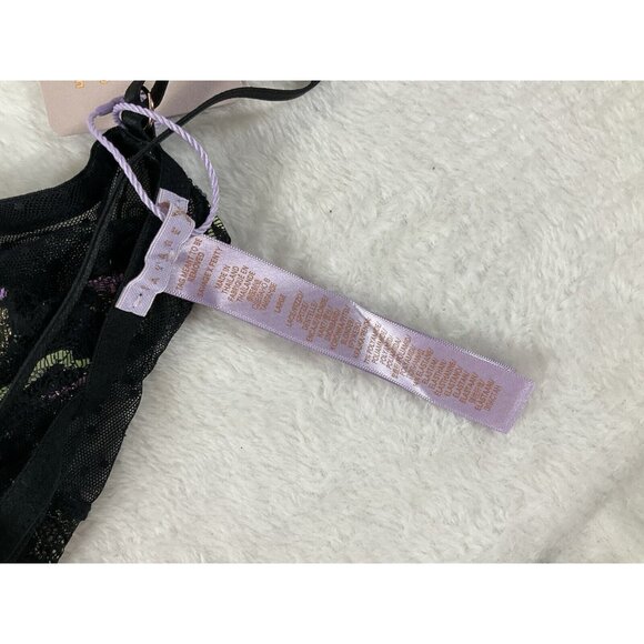 NWT Savage X Fenty Butterfly Wings‎ Lace & Mesh Teddy Purple Heat Size Large - Picture 6 of 9